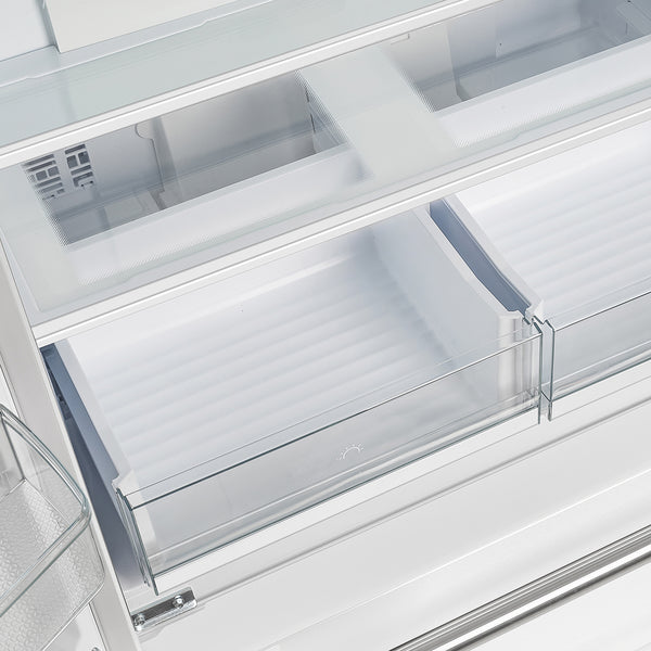 FORNO Moena Espresso 36" French Door Refrigerator in White, 19.2 cu. ft, FFRBI1820-36WHT FORNO