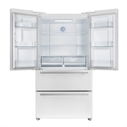 FORNO Moena Espresso 36" French Door Refrigerator in White, 19.2 cu. ft, FFRBI1820-36WHT FORNO
