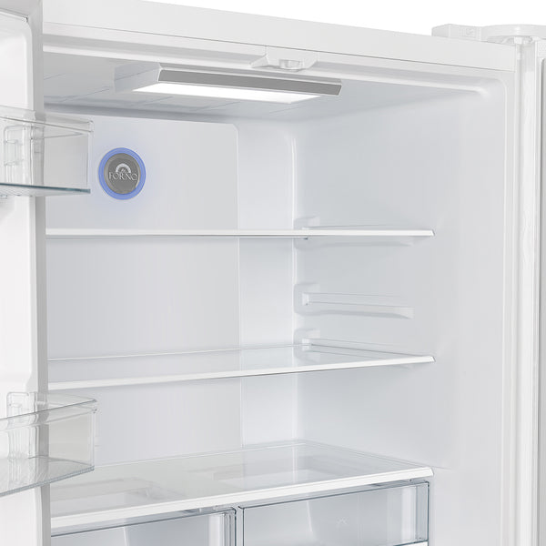 FORNO Moena Espresso 36" French Door Refrigerator in White, 19.2 cu. ft, FFRBI1820-36WHT FORNO