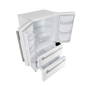 FORNO Moena Espresso 36" French Door Refrigerator in White, 19.2 cu. ft, FFRBI1820-36WHT FORNO