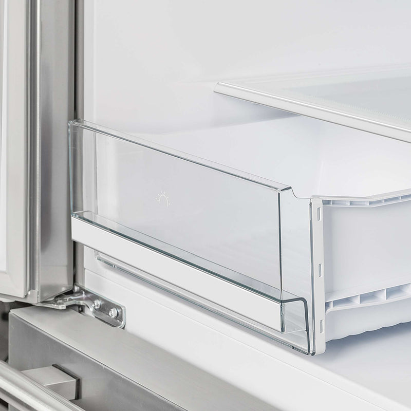 FORNO Moena 36" French Door 19.2 cu. ft Stainless Steel Refrigerator, with Decorative Grill , FFRBI1820-40SG FORNO