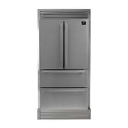 FORNO Premium 2-Piece Kitchen Bundle - 36" Gas Range and 36" Refrigerator with Ice Maker and Grill Trim, FBDL-019-03CAUS FORNO