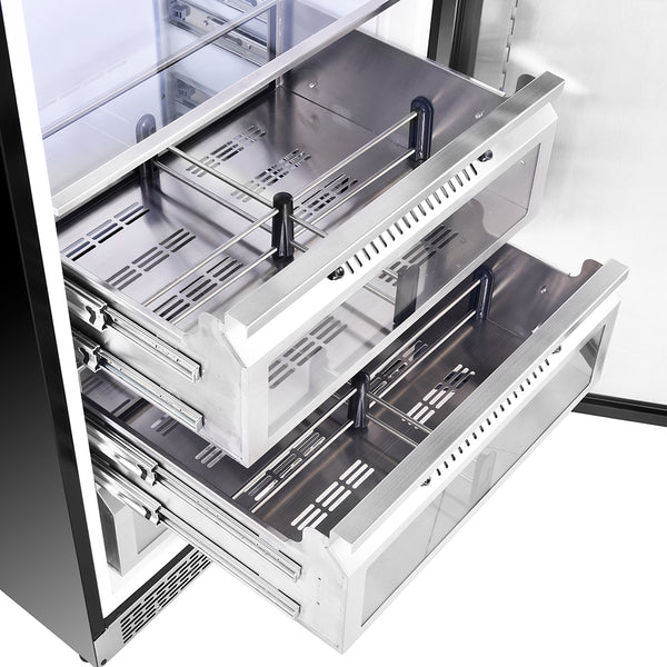 FORNO Colone 30" 14.6 cu.ft. Freestanding Refrigerator in Stainless Steel, FFRBI1821-30S FORNO