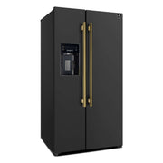 FORNO Salerno Espresso 36" Side-by-Side Black Refrigerator 20 cu. ft, FFRBI1844-36BLK FORNO