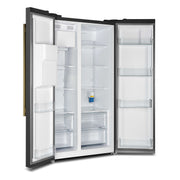 FORNO Salerno Espresso 36" Side-by-Side Black Refrigerator 20 cu. ft, FFRBI1844-36BLK FORNO
