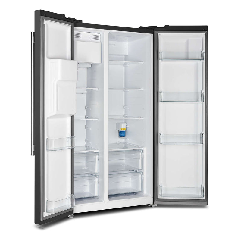 FORNO Salerno Espresso 36" Side-by-Side Black Refrigerator 20 cu. ft, FFRBI1844-36BLK FORNO