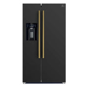 FORNO Salerno Espresso 36" Side-by-Side Black Refrigerator 20 cu. ft, FFRBI1844-36BLK FORNO