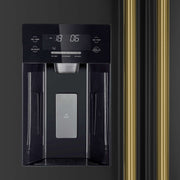 FORNO Salerno Espresso 36" Side-by-Side Black Refrigerator 20 cu. ft, FFRBI1844-36BLK FORNO