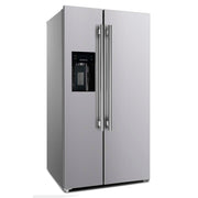 FORNO Salerno 36" Side by Side Stainless Steel Refrigerator 20 cu.ft, FFRBI1844-36SB FORNO
