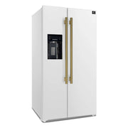 FORNO Salerno Espresso 36" Side-by-Side White Refrigerator 20 cu.ft, FFRBI1844-36WHT FORNO