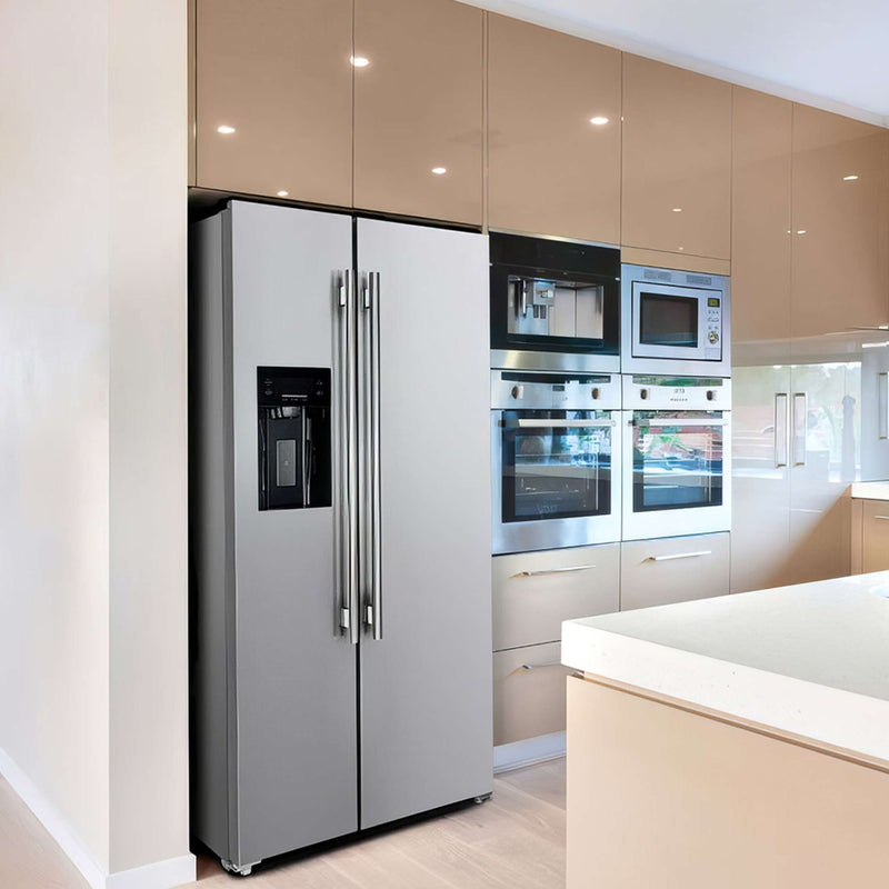 FORNO Salerno 36" Side by Side Stainless Steel Refrigerator 20 cu.ft, FFRBI1844-36SB FORNO