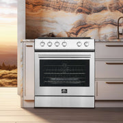 FORNO Leonardo Espresso 30" Electric Range Stainless-Steel, FFSEL6012-30 FORNO