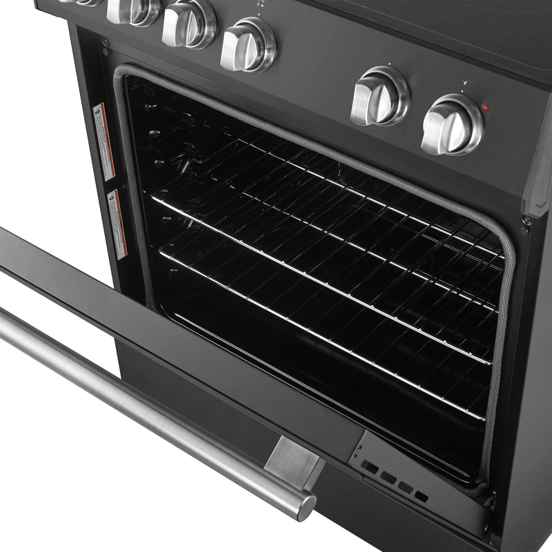 FORNO Leonardo Espresso 30" Electric Range Black, FFSEL6012-30BLK FORNO