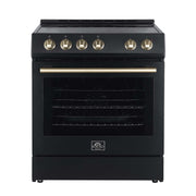 FORNO Leonardo Espresso 30" Electric Range Black, FFSEL6012-30BLK FORNO