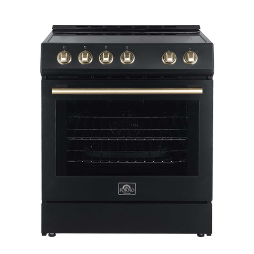 FORNO Leonardo Espresso 30" Electric Range Black, FFSEL6012-30BLK FORNO