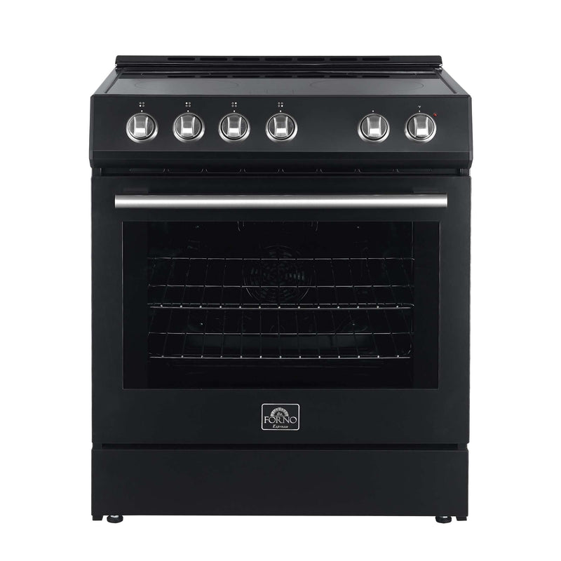FORNO Leonardo Espresso 30" Electric Range Black, FFSEL6012-30BLK FORNO