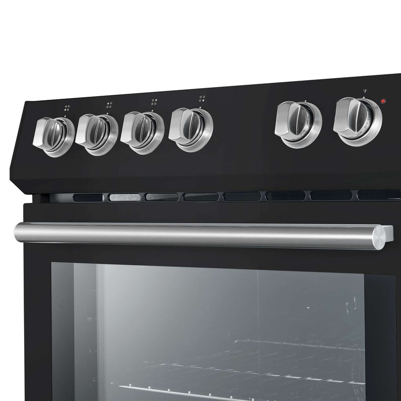 FORNO Leonardo Espresso 30" Electric Range Black, FFSEL6012-30BLK FORNO