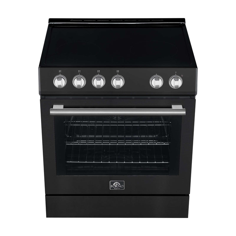 FORNO Leonardo Espresso 30" Electric Range Black, FFSEL6012-30BLK FORNO