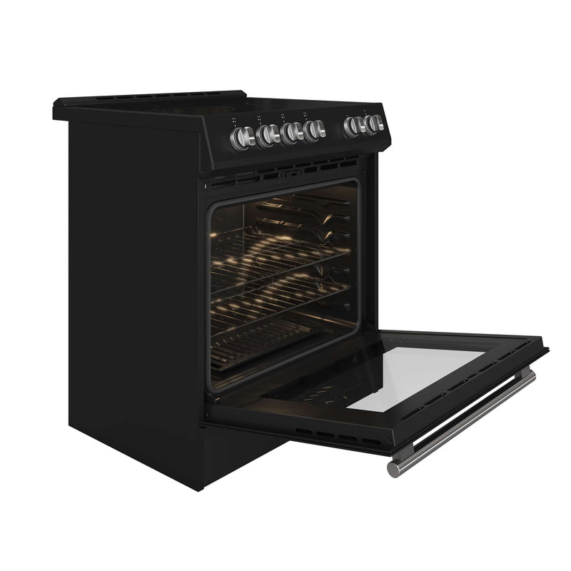 FORNO Leonardo Espresso 30" Electric Range Black, FFSEL6012-30BLK FORNO