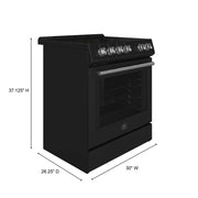 FORNO Leonardo Espresso 30" Electric Range Black, FFSEL6012-30BLK FORNO