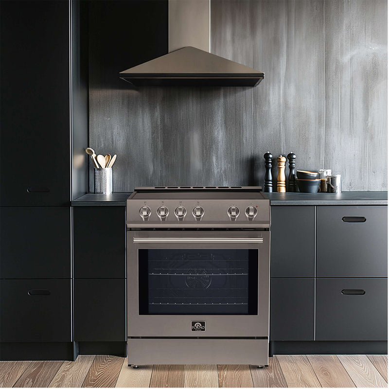 FORNO Leonardo Espresso 30" Electric Range Stainless-Steel, FFSEL6012-30 FORNO