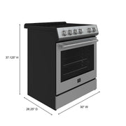 FORNO Leonardo Espresso 30" Electric Range Stainless-Steel, FFSEL6012-30 FORNO