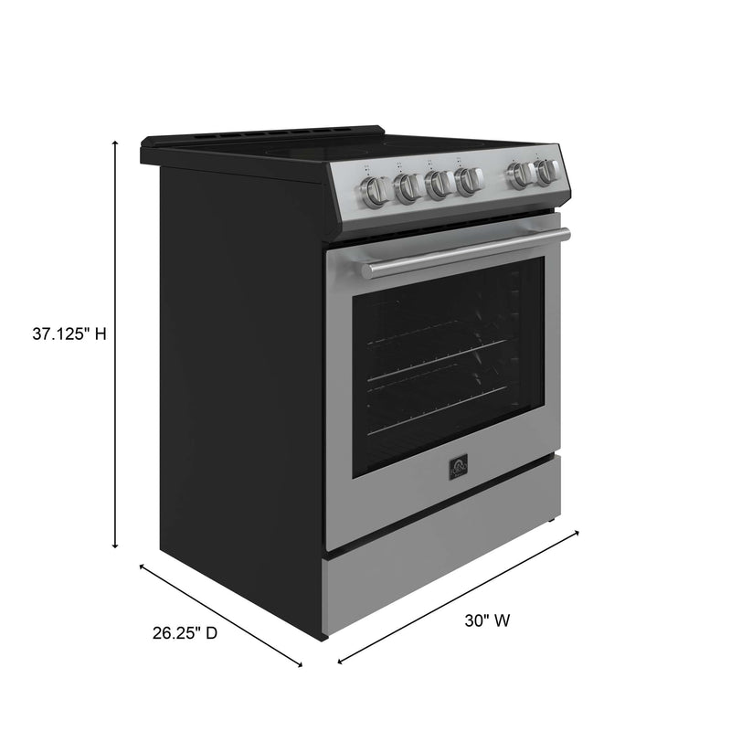 FORNO Leonardo Espresso 30" Electric Range Stainless-Steel, FFSEL6012-30 FORNO
