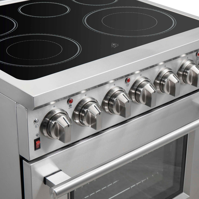 FORNO Massimo 30" Freestanding Electric Range, FFSEL6020-30 FORNO