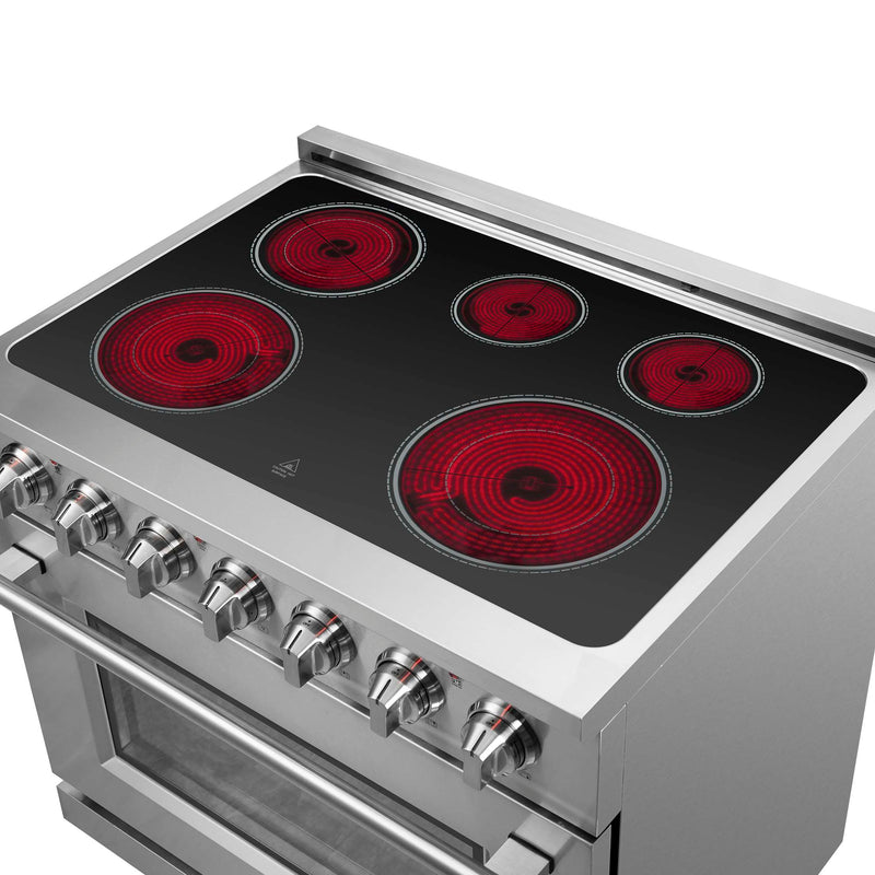 FORNO Massimo 36" Freestanding Chef Door Electric Range, FFSEL6020-36 FORNO
