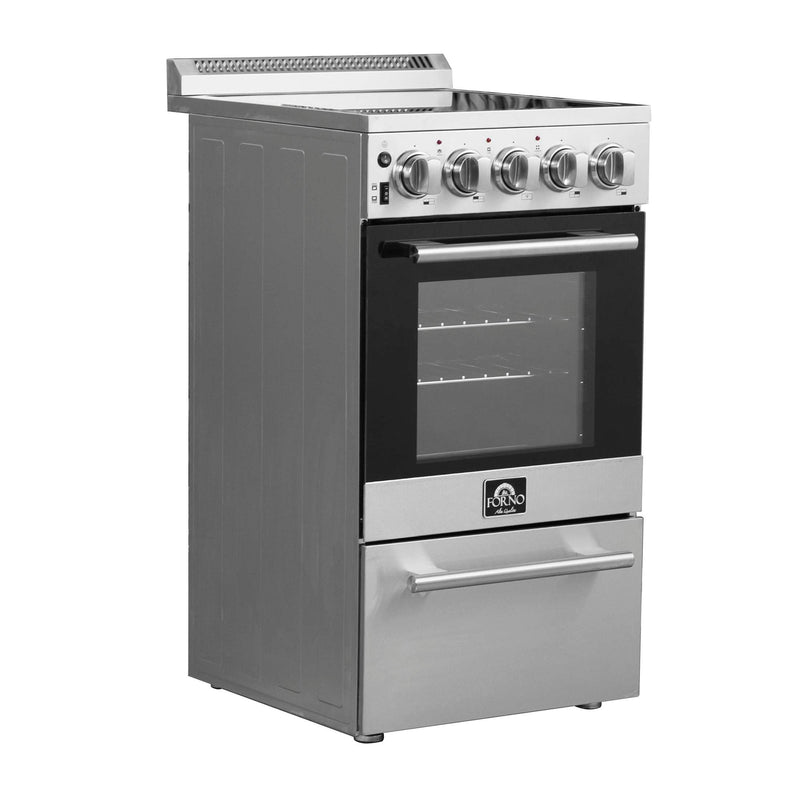 FORNO Pallerano 20" Freestanding Electric Range, FFSEL6052-20 FORNO