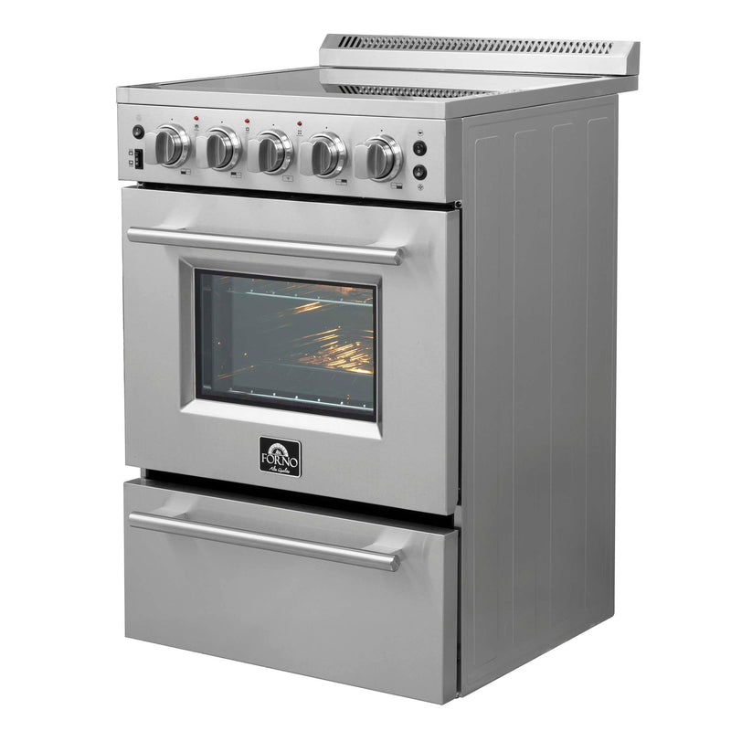 FORNO Loiano 24" Freestanding Electric Range, FFSEL6069-24 FORNO