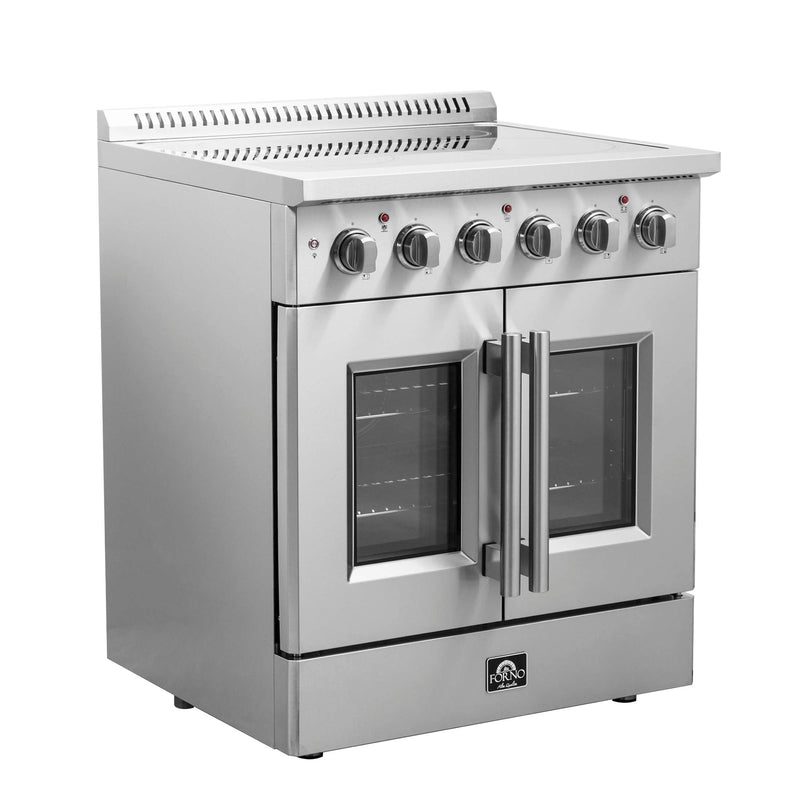 FORNO Galiano 30" Freestanding French Door Electric Range, FFSEL6917-30 FORNO