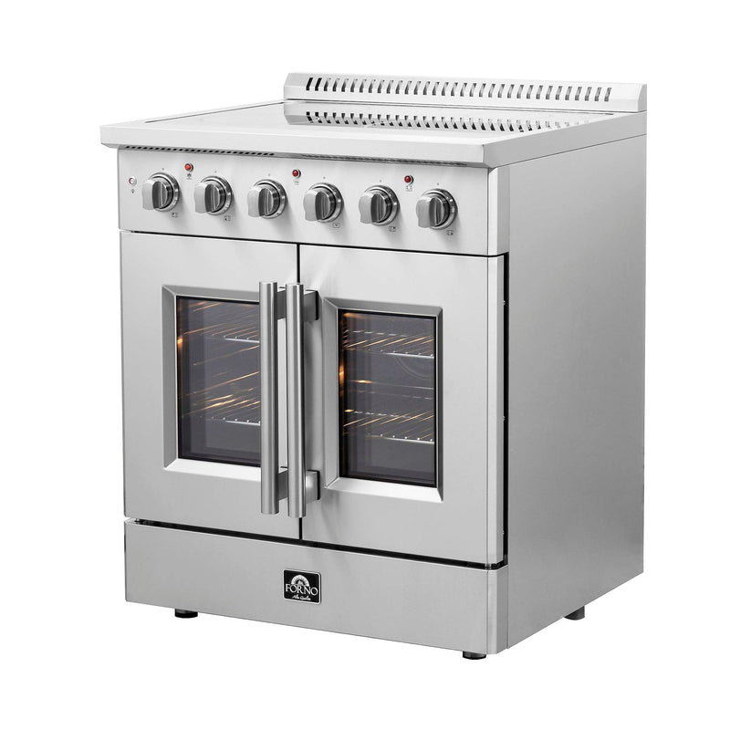 FORNO Galiano 30" Freestanding French Door Electric Range, FFSEL6917-30 FORNO