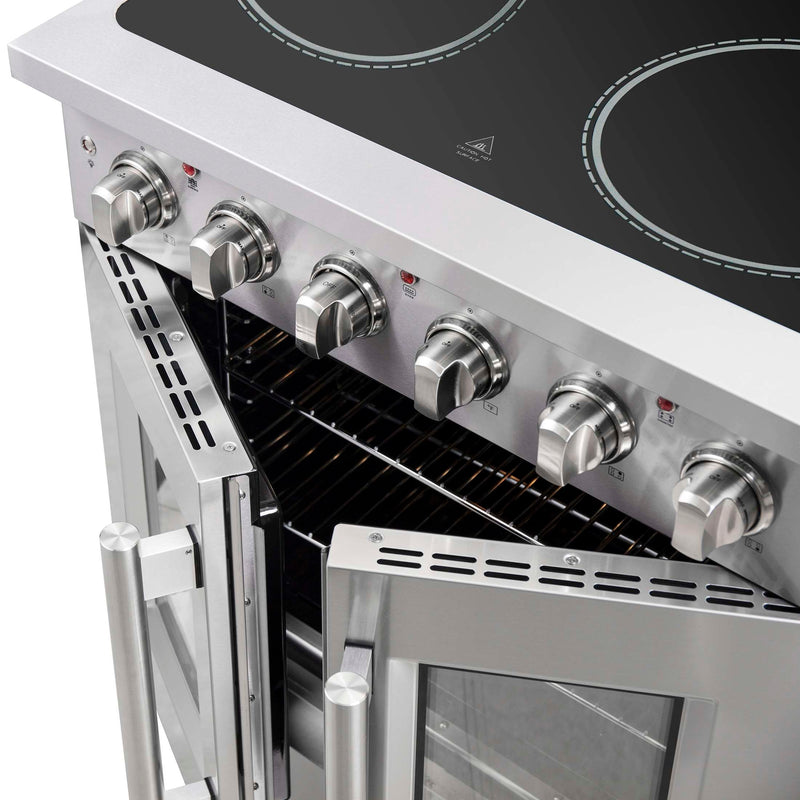 FORNO Galiano 30" Freestanding French Door Electric Range, FFSEL6917-30 FORNO