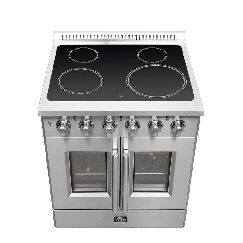 FORNO Galiano 30" Freestanding French Door Electric Range, FFSEL6917-30 FORNO