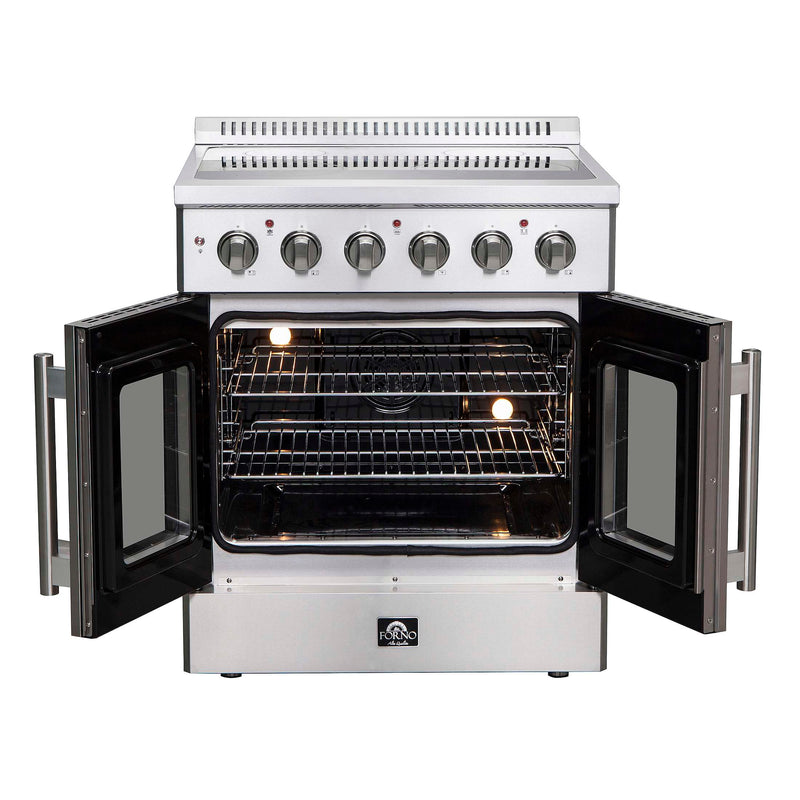 FORNO Galiano 30" Freestanding French Door Electric Range, FFSEL6917-30 FORNO