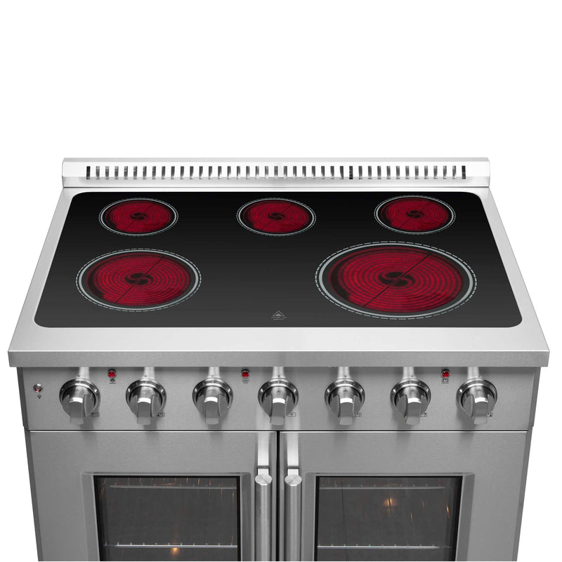 FORNO Galiano 36" Freestanding French Door Electric Range, FFSEL6917-36 FORNO