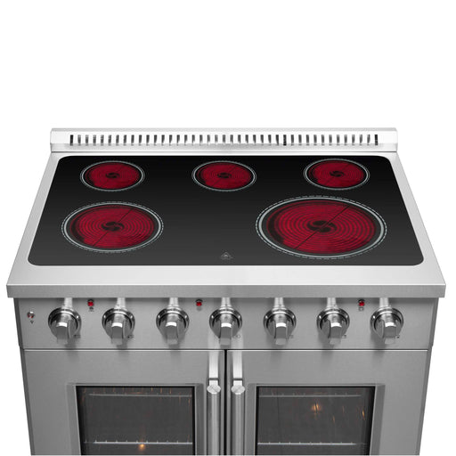 FORNO Galiano 36" Freestanding French Door Electric Range, FFSEL6917-36 FORNO