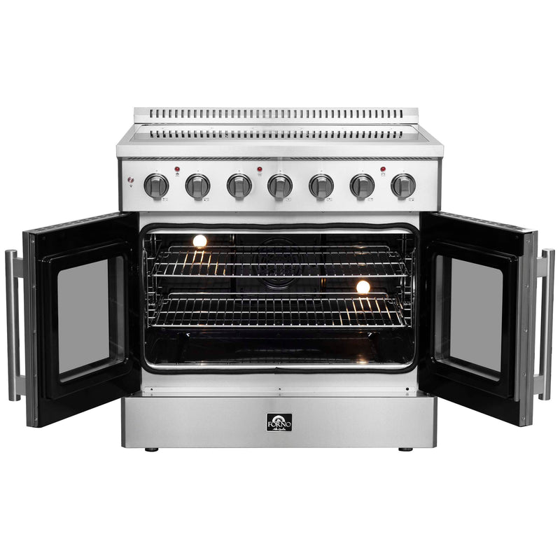 FORNO Galiano 36" Freestanding French Door Electric Range, FFSEL6917-36 FORNO