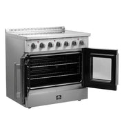 FORNO Galiano 36" Freestanding French Door Electric Range, FFSEL6917-36 FORNO