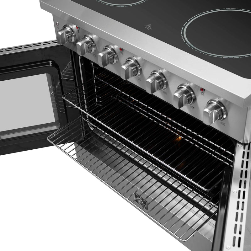 FORNO Galiano 36" Freestanding French Door Electric Range, FFSEL6917-36 FORNO