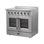 FORNO Galiano 36" Freestanding French Door Electric Range, FFSEL6917-36 FORNO