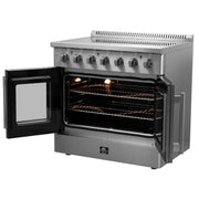 FORNO Galiano 36" Freestanding French Door Electric Range, FFSEL6917-36 FORNO