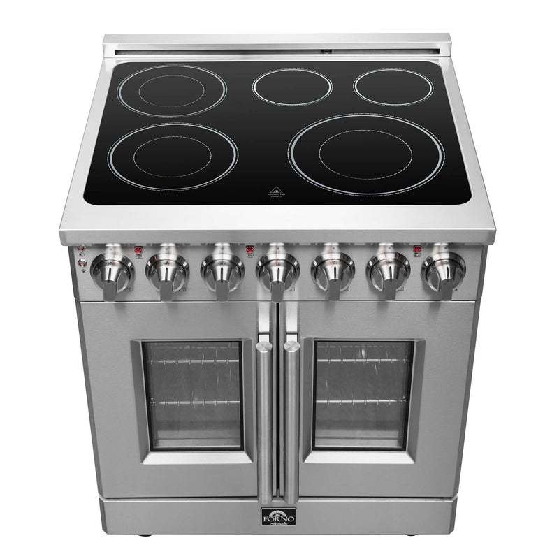 FORNO Massimo 30" Freestanding French Door Electric Range, FFSEL6955-30 FORNO