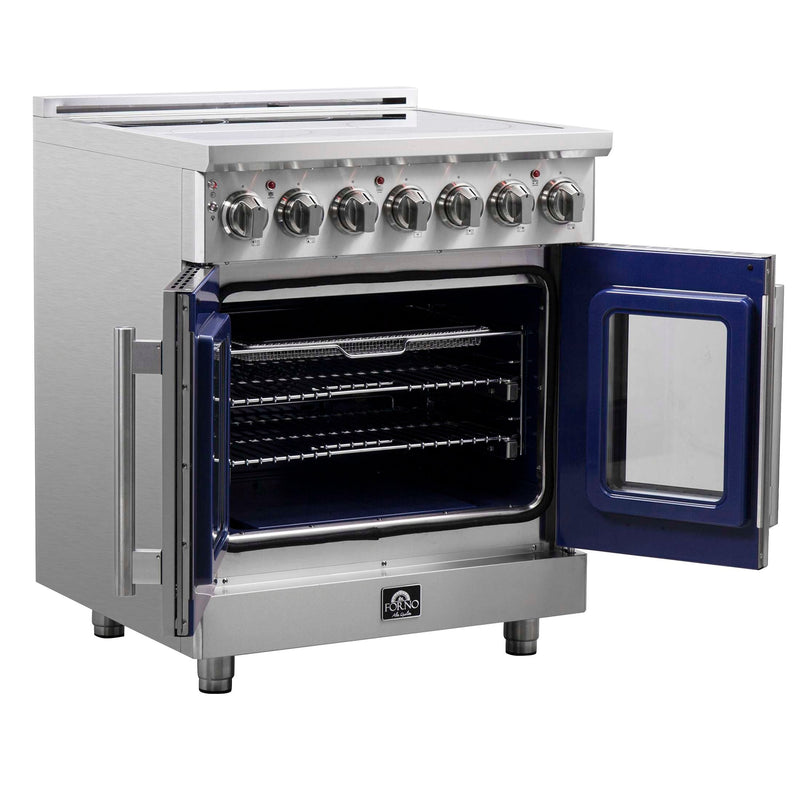 FORNO Massimo 30" Freestanding French Door Electric Range, FFSEL6955-30 FORNO