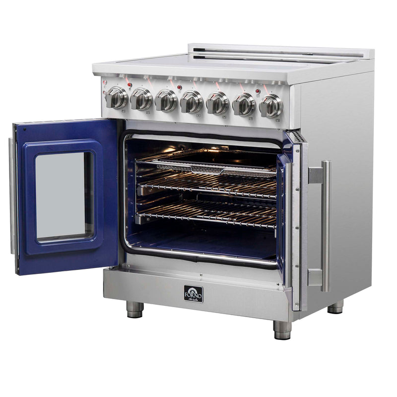 FORNO Massimo 30" Freestanding French Door Electric Range, FFSEL6955-30 FORNO