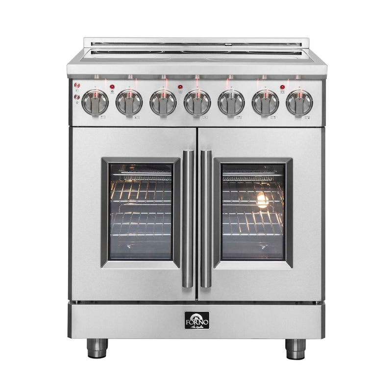 FORNO Massimo 30" Freestanding French Door Electric Range, FFSEL6955-30 FORNO