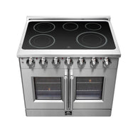 FORNO Massimo 36" Freestanding French Door Electric Range, FFSEL6955-36 FORNO