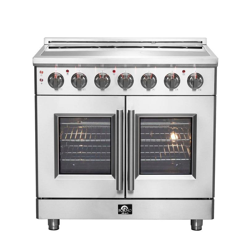 FORNO Massimo 36" Freestanding French Door Electric Range, FFSEL6955-36 FORNO
