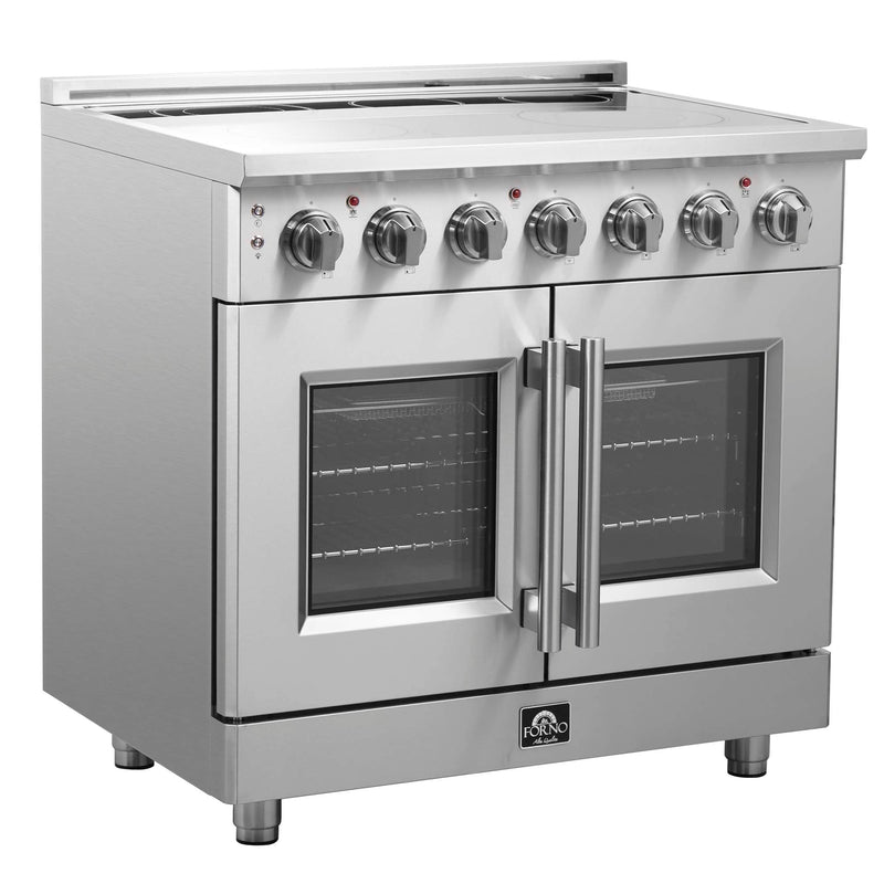 FORNO Massimo 36" Freestanding French Door Electric Range, FFSEL6955-36 FORNO